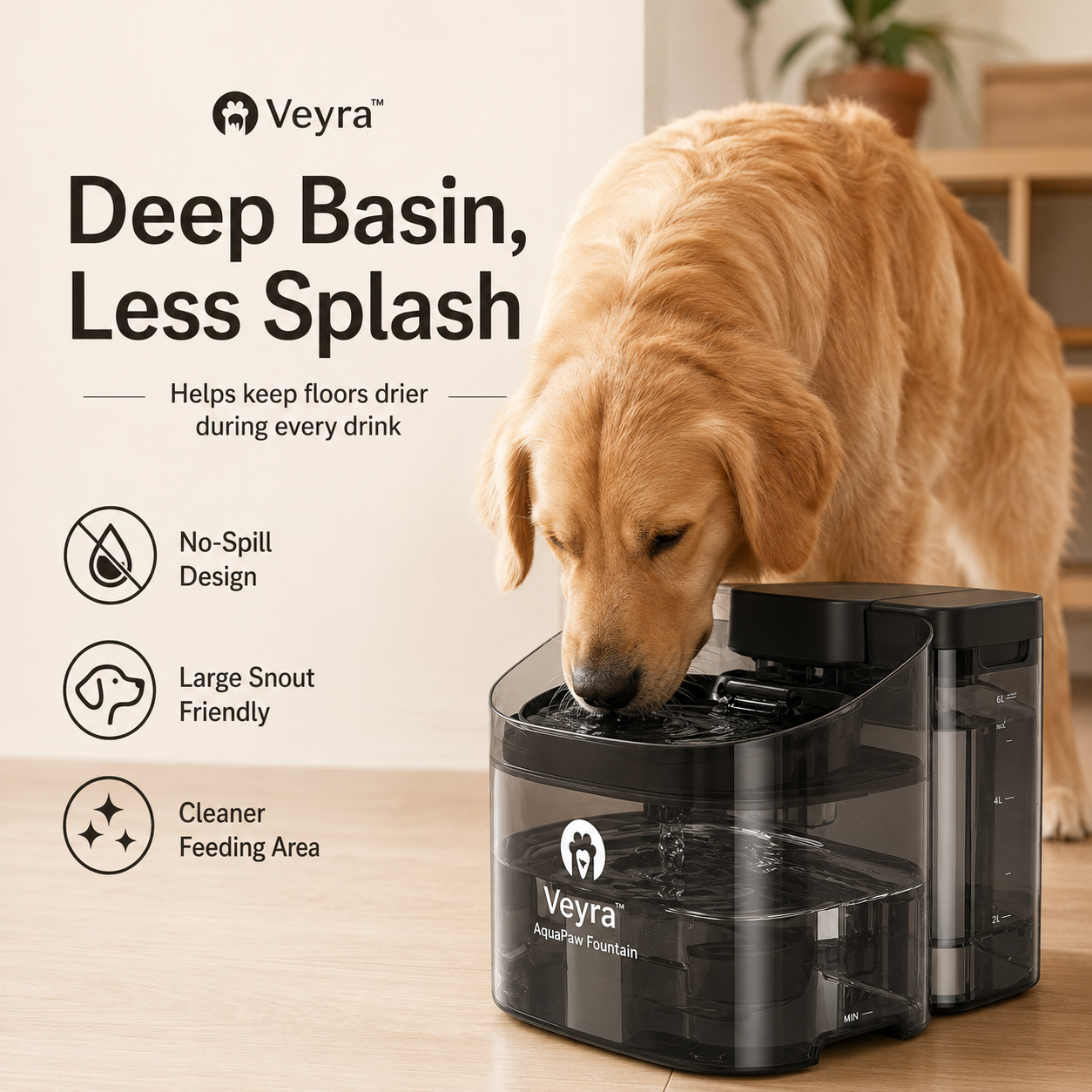Veyra™ AquaPaw Fountain