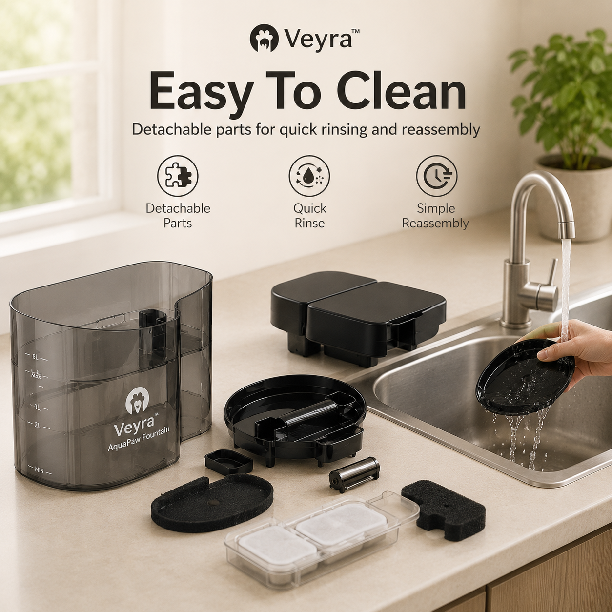 Veyra™ AquaPaw Fountain